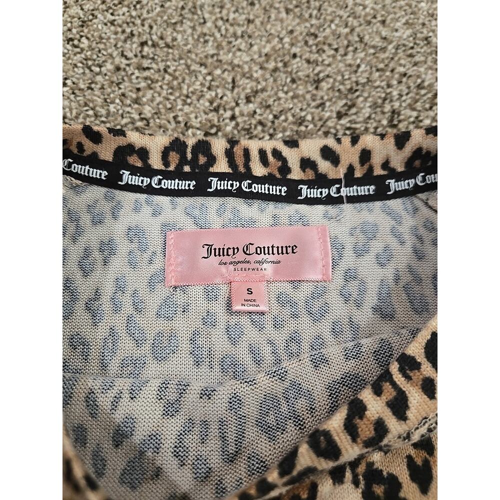 Juicy Couture Leopard Print Sleepwear Set Womans Sz Sm Safari Indie Sleaze Y2K - Picture 8 of 16